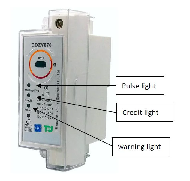 DDZY876 STS Prepayment Postpayment Single Phase Two Wire Din-Rail Split Electronic RF LoRa PLC Module Communication Smart Energy Meter