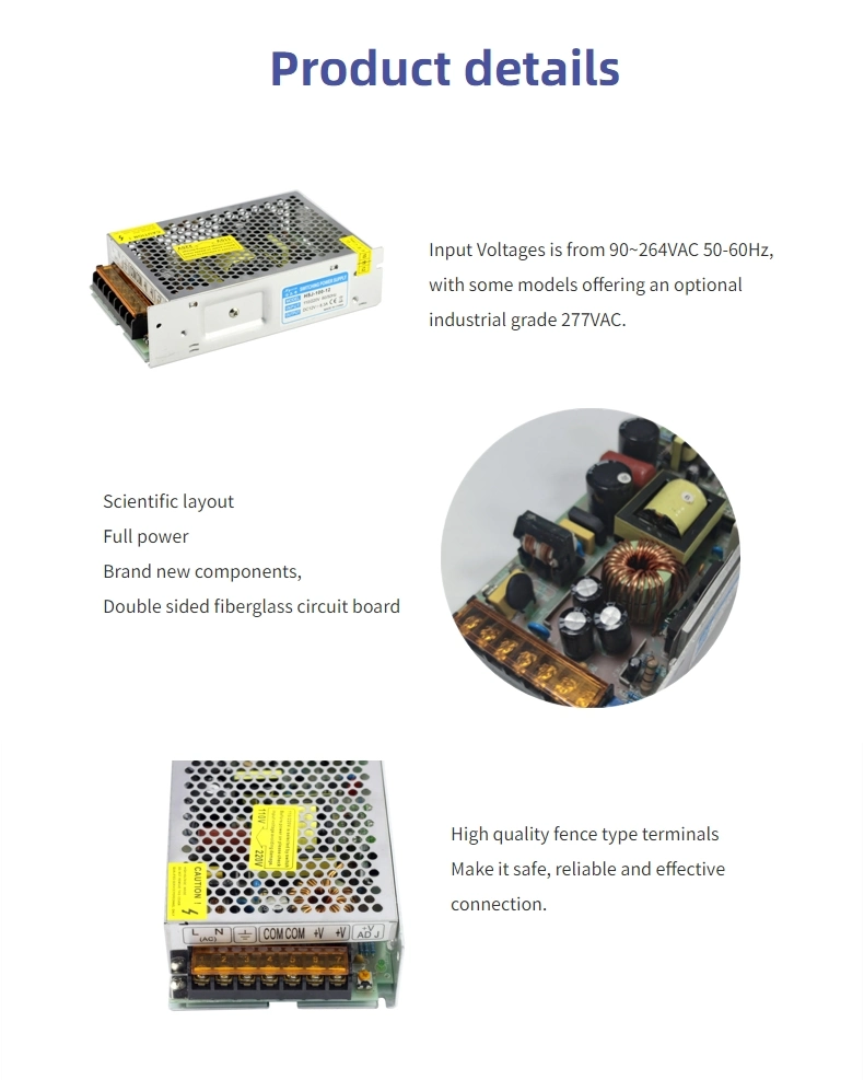 Made in China Factory12V 8.3A 100W Constant Voltage Switch Mode Power Supply S-100-12