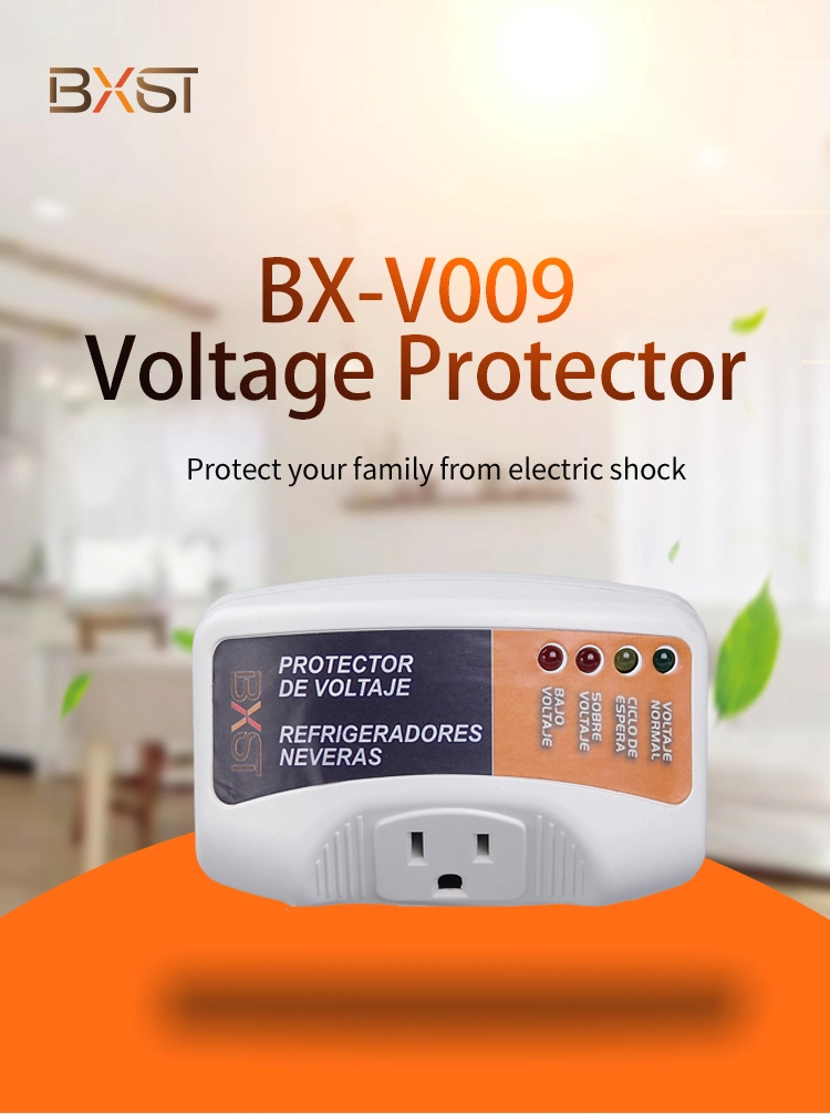 Bx-V009 Supply Under and Over Electrical Switch Circuit Breaker Protector De Voltaje Voltage Protector