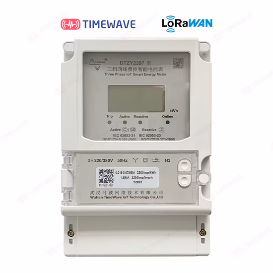 Medidor de energia inteligente com controle remoto, medidor de watt-hora com solução Ami/AMR